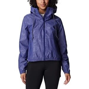Columbia Womens Lillian Ridge Short Jacket Waterproof Purple/Blue Size XXL EUC